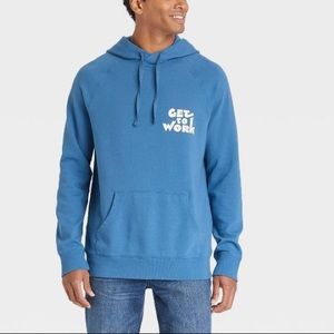 Goodfellow & Co™ Men's Hooded Garment Dyed Sweatshirt - Hoya Blue